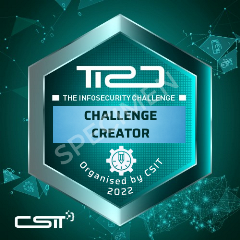 TISC 2022 challenge creator badge